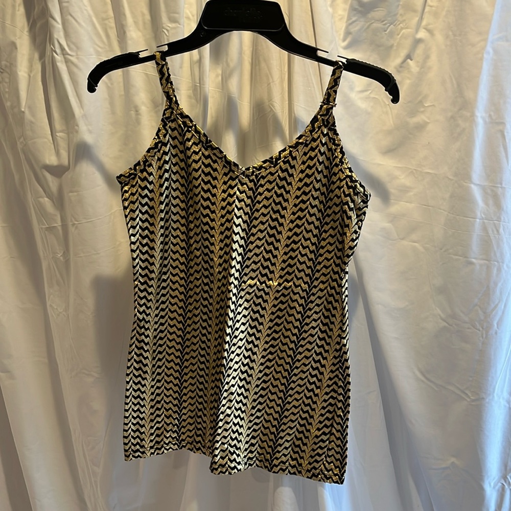 Black & gold tank top